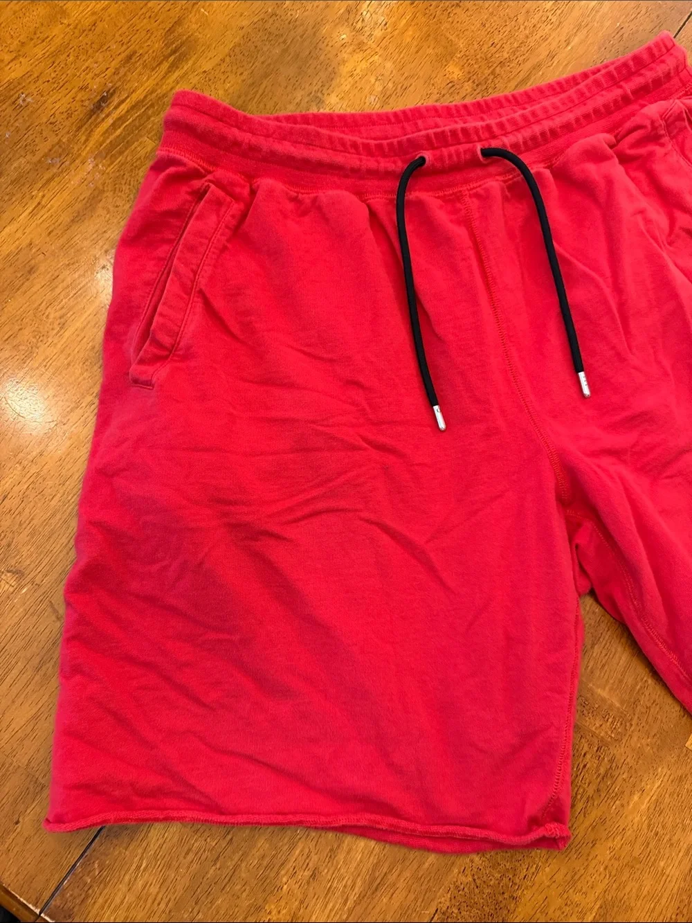 Nike Men’s Red Athletic Shorts with Black Logo xxl